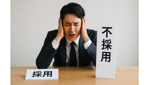 面接で不採用となった男性