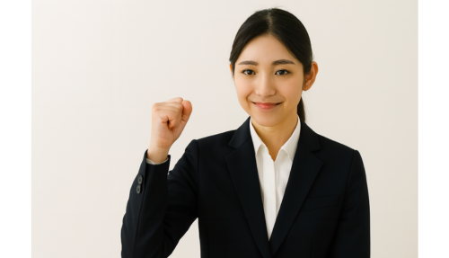 面接に合格した女性