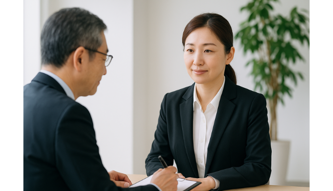 介護面接の服装の正しい選び方を説明するイメージ画像